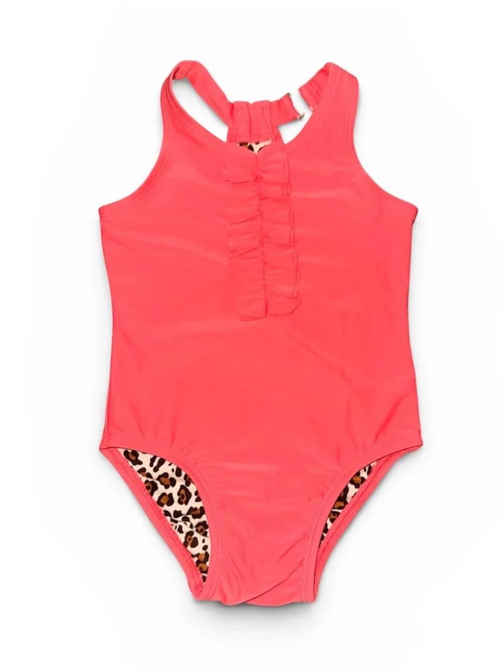 Circo Coral Pink Ruffle One-Piece Swimsuit for Kids